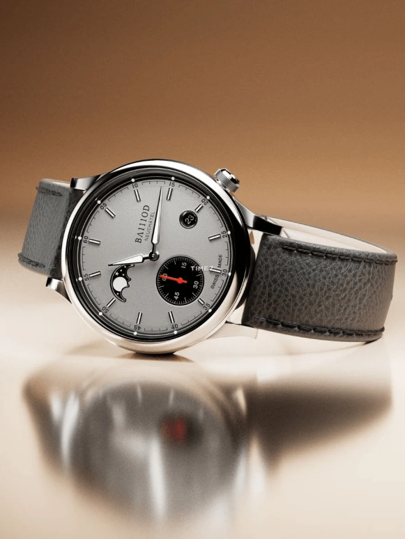 BA111OD,Chapter 8 41mm,41mm,Stainless Steel,Grey,Automatic,Moonphase,Day,Chapter 8 Moonphase ,Chapter 8 Moonphase - Grey