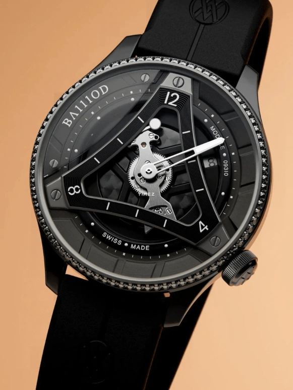BA111OD,CHPTR_Δ 40mm,40mm,Stainless Steel,Black,Automatic,Day,40hours,CHPTR,CHPTR.7 ELLA Black Diamond