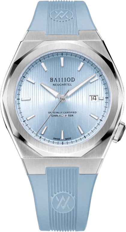 BA111OD Chapter 7 Chapter 7 Chronometer Frost Blue rubber strap
