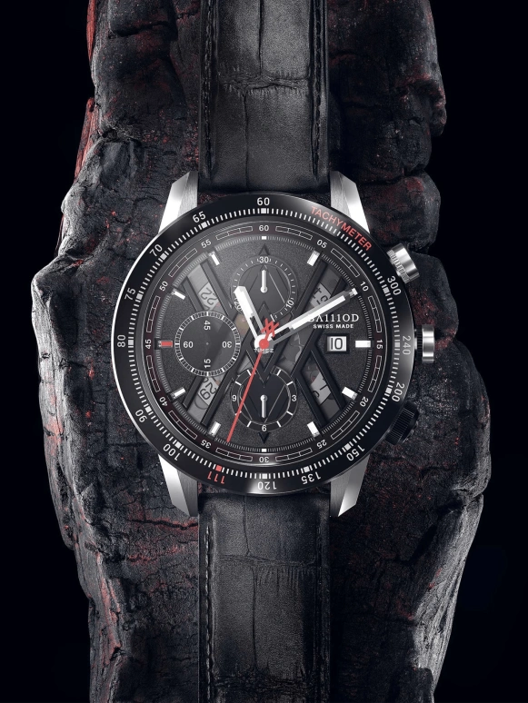 BA111OD,Chapter 5 44mm,44mm,Stainless Steel,Black,Automatic,Chronograph,Day,Chapter 5,Chapter 5.1 Chrono Magma