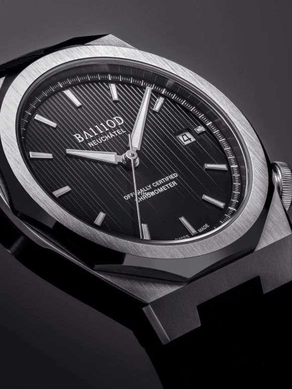 BA111OD,Chapter 7 40mm,40mm,Stainless Steel,Black,Automatic,Day,38hours,Chapter 7 Chronometer Jet Black rubber strap
