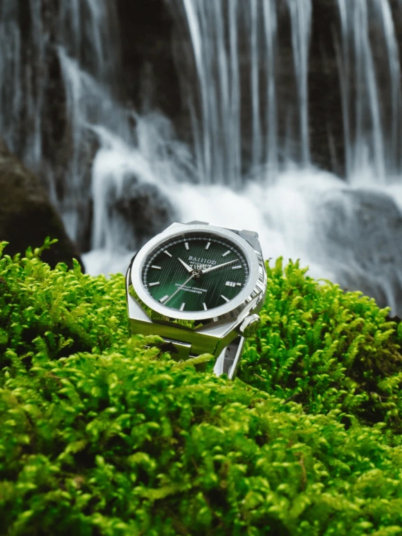 BA111OD,Chapter 7 40mm,40mm,Stainless Steel,Green,Automatic,Day,38hours,Chapter 7 Chronometer Forest Green rubber strap