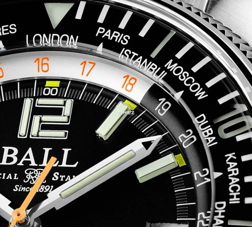 Ball Watch,Engineer Master II 42mm,42mm,Stainless Steel,Black,Automatic,Date,Day,World Time,DG2232A,DG2232A-SC-BK