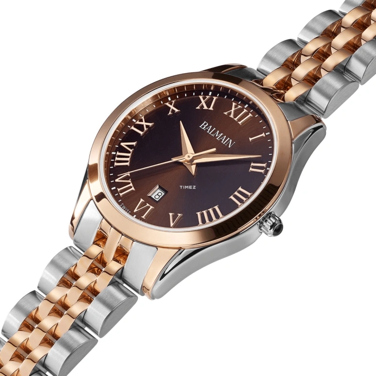Balmain,Classic R 30mm,30mm,Stainless Steel,Brown,Quartz,Day,26280hours,B4118,B4118.31.52