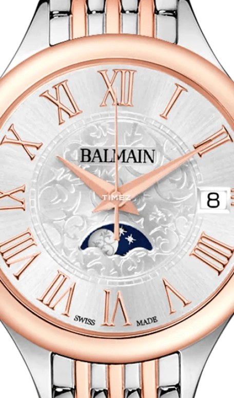Balmain,Balmain de Balmain 31mm,31mm,Stainless Steel,Silver,Quartz,Moonphase,Day,B4918,B4918.33.12