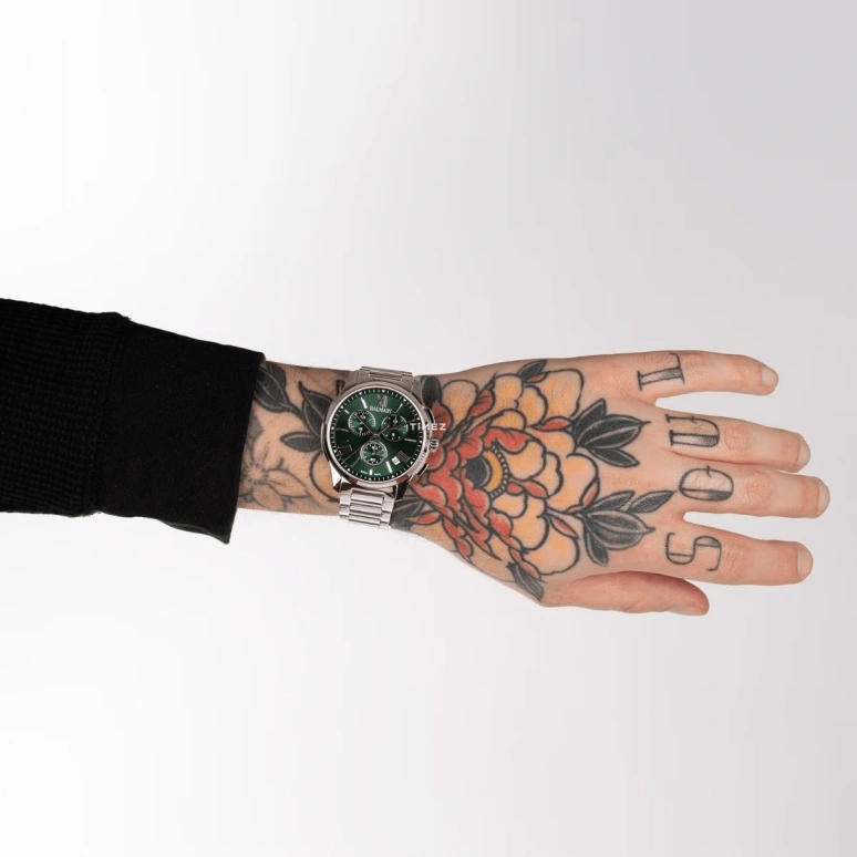 Balmain,Madrigal 42mm,42mm,Stainless Steel,Green,Quartz,Chronograph,Day,B7481,B7481.33.72