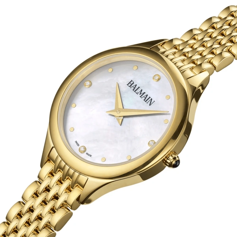 Balmain,Balmain de Balmain 29mm,29mm,Stainless Steel,White,Quartz,26280hours,Sapphire,Crystal Glass,B3910,B3910.33.85