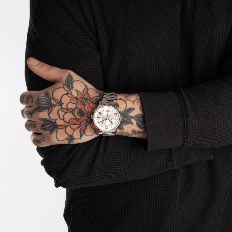 Balmain,Madrigal 42mm,42mm,Stainless Steel,Silver,Quartz,Chronograph,Day,B7481,B7481.33.22