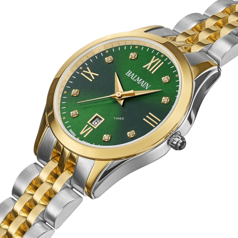 Balmain,Classic R 30mm,30mm,Stainless Steel,Green,Quartz,Day,26280hours,B4112,B4112.31.75