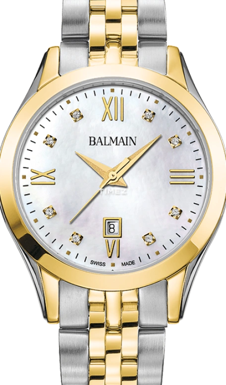 Balmain,Classic R 30mm,30mm,Stainless Steel,White,Quartz,Day,Sapphire,Crystal Glass,B4112,B4112.31.85