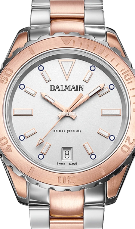 Balmain,Ophrys 38.50mm,38.50mm,Stainless Steel,Silver,Quartz,Day,Sapphire,Crystal Glass,B4338,B4338.33.25