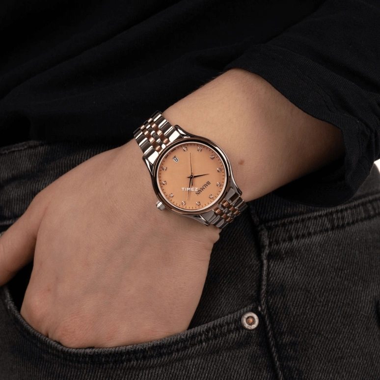 Balmain,Beleganza 32mm,32mm,Stainless Steel,Pink Gold,Quartz,Day,Sapphire,Crystal Glass,B8358,B8358.33.46