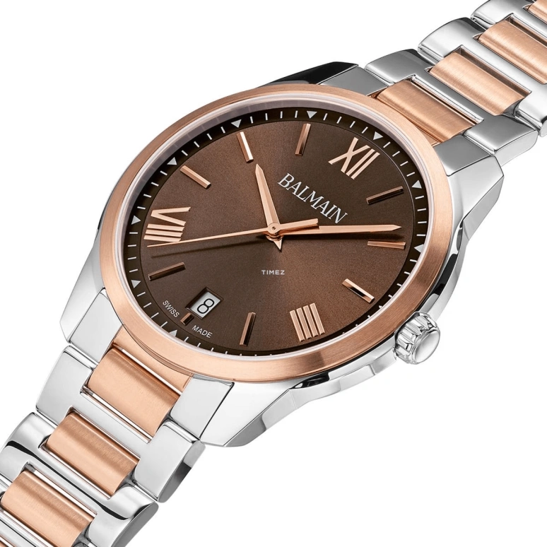 Balmain,Madrigal 40mm,40mm,Stainless Steel,Brown,Quartz,Day,Sapphire,Crystal Glass,B1468,B1468.33.52
