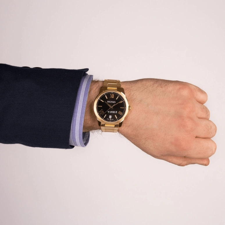 Balmain,Madrigal 40mm,40mm,Stainless Steel,Black,Quartz,Day,Sapphire,Crystal Glass,B1460,B1460.33.62