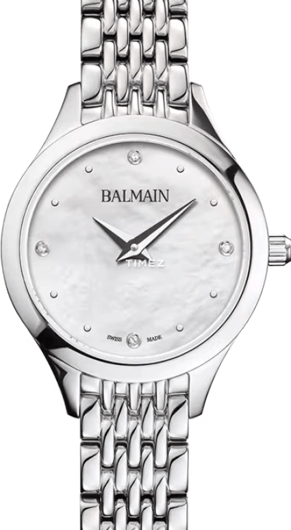 Balmain,Balmain de Balmain 25mm,25mm,Stainless Steel,Silver White,Quartz,Sapphire,Crystal Glass,Round,B4931,B4931.33.85