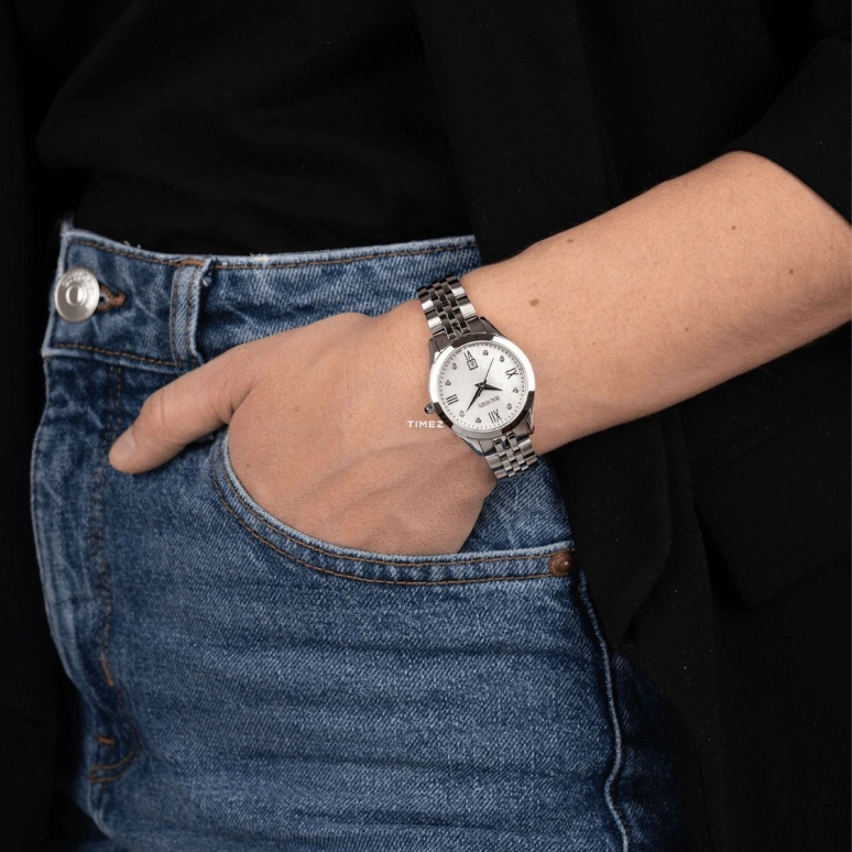 Balmain,Classic R 30mm,30mm,Stainless Steel,Silver White,Quartz,Day,Sapphire,Crystal Glass,B4111,B4111.31.85