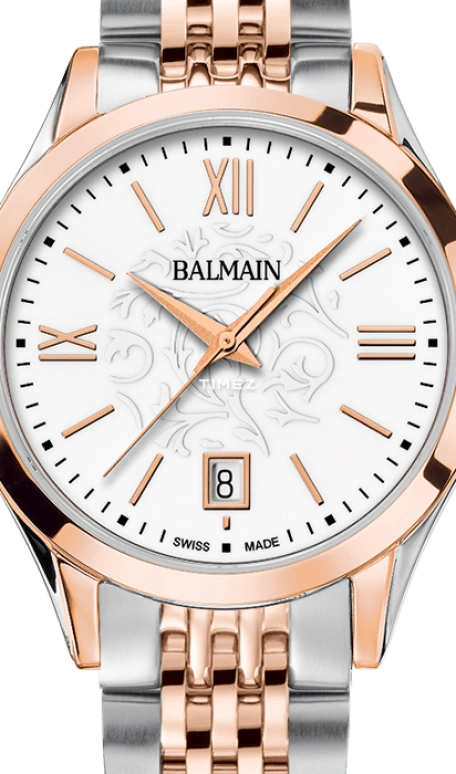 Balmain,Classic R 34mm,34mm,Stainless Steel,White,Quartz,Day,Sapphire,Crystal Glass,B4318,B4318.31.12