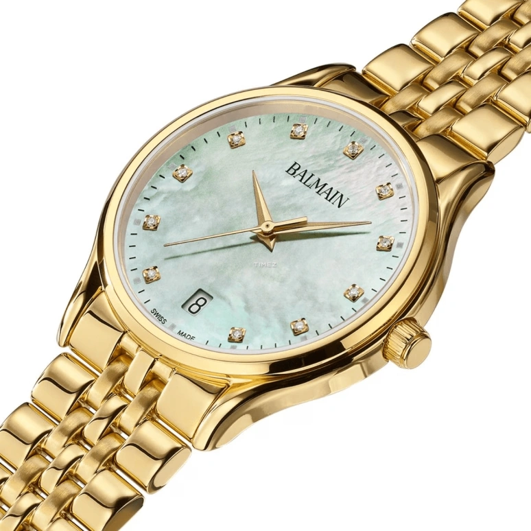 Balmain,Beleganza 32mm,32mm,Stainless Steel,Green,Quartz,Day,Sapphire,Crystal Glass,B8350,B8350.33.76
