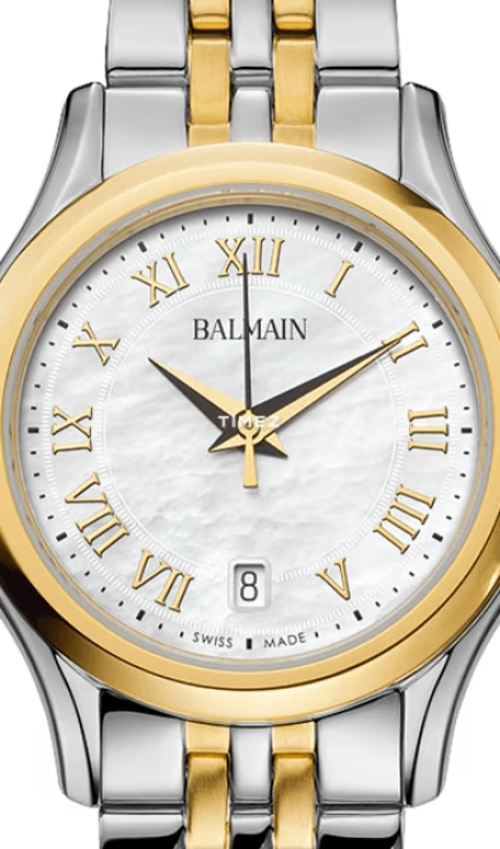Balmain,Beleganza 27.50mm,27.50mm,Stainless Steel,Silver White,Quartz,Day,Sapphire,Crystal Glass,B8342,B8342.39.82