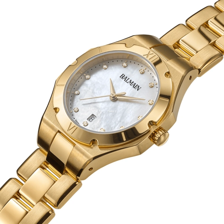 Balmain,Be Balmain 31mm,31mm,Stainless Steel,Silver White,Quartz,Day,Sapphire,Crystal Glass,B4990,B4990.33.86