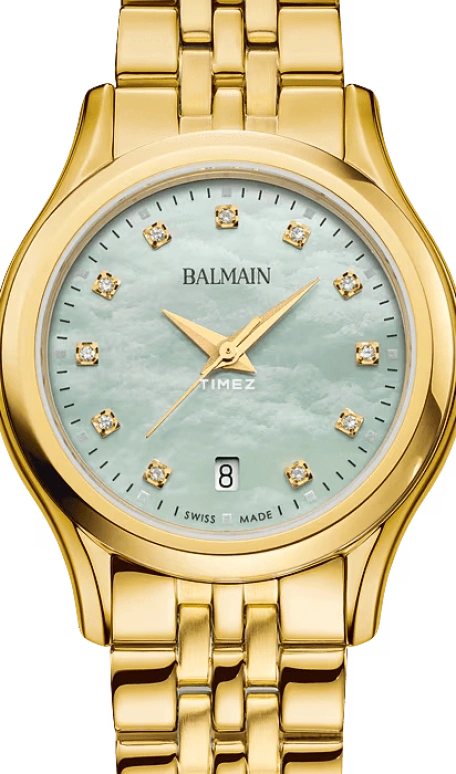 Balmain,Beleganza 27.50mm,27.50mm,Stainless Steel,Green,Quartz,Day,Sapphire,Crystal Glass,B8340,B8340.33.76