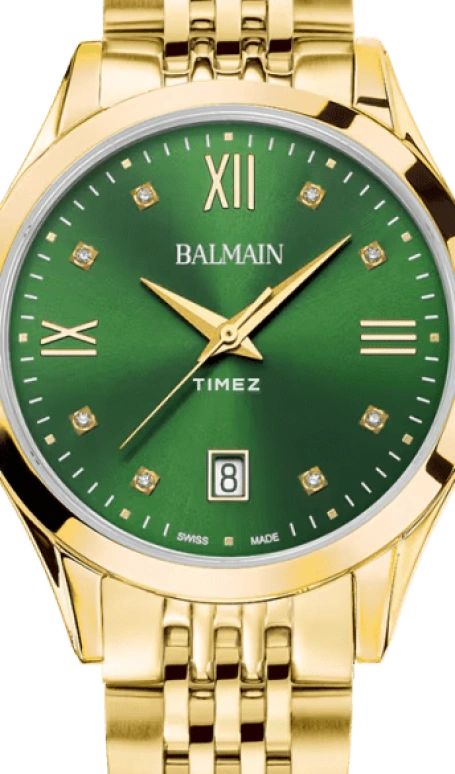 Balmain,Classic R 34mm,34mm,Stainless Steel,Green,Quartz,Day,Sapphire,Crystal Glass,B4310,B4310.31.75