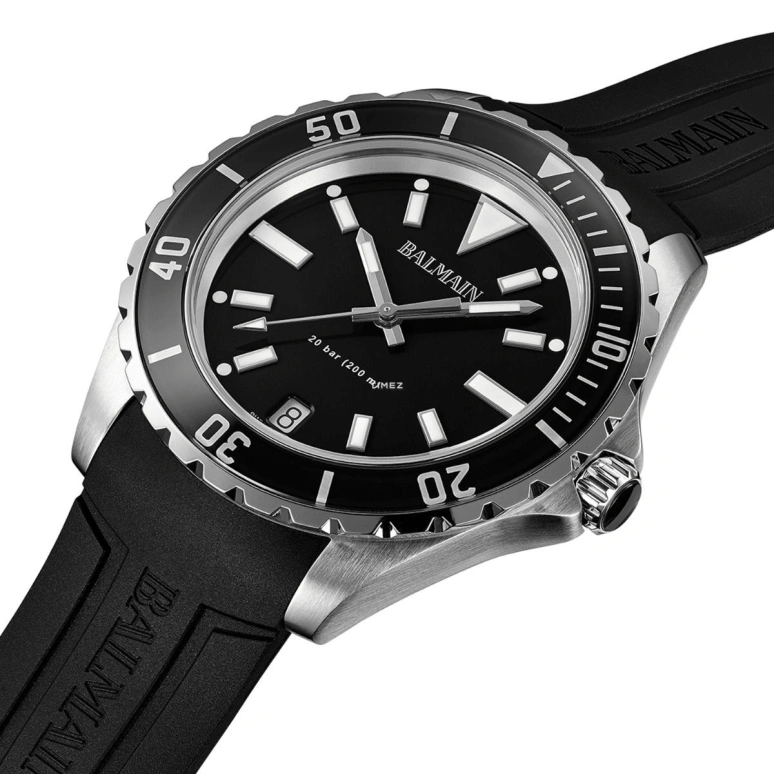 Balmain,Ophrys 42.50mm,42.50mm,Stainless Steel,Black,Quartz,Day,Sapphire,Crystal Glass,B4347,B4347.32.65