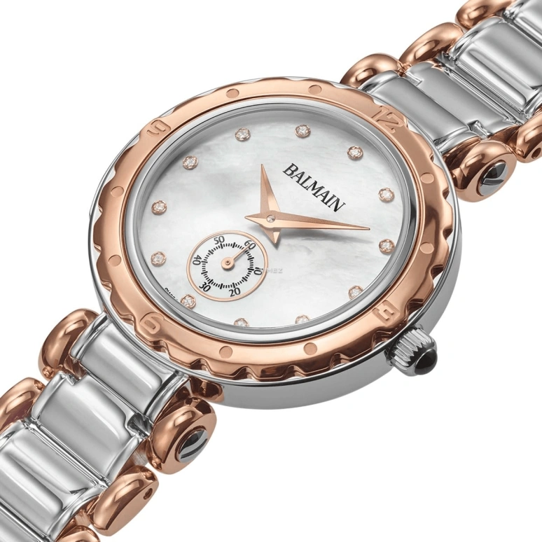 Balmain,Balmainia 32mm,32mm,Stainless Steel,White,Quartz,Sapphire,Crystal Glass,Round,B4558,B4558.33.85