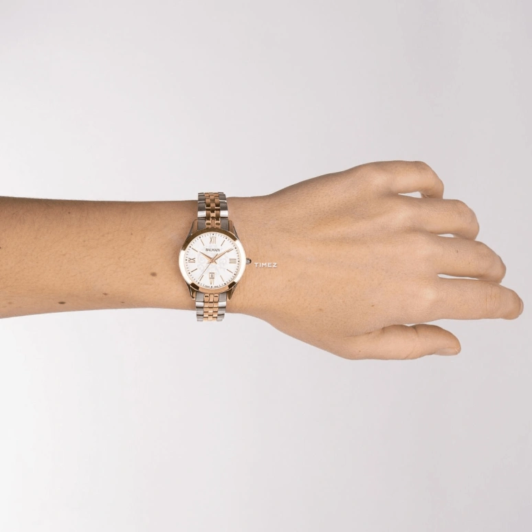 Balmain,Classic R 34mm,34mm,Stainless Steel,White,Quartz,Day,Sapphire,Crystal Glass,B4312,B4312.31.12