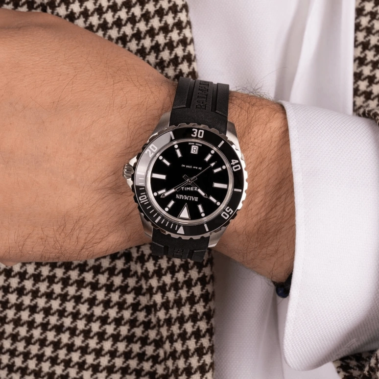Balmain,Ophrys 42.50mm,42.50mm,Stainless Steel,Black,Quartz,Day,Sapphire,Crystal Glass,B4347,B4347.32.65