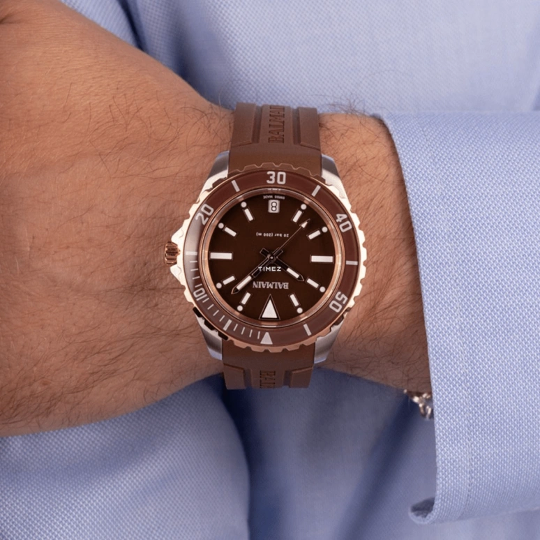 Balmain,Ophrys 42.50mm,42.50mm,Stainless Steel,Brown,Quartz,Day,Sapphire,Crystal Glass,B4348,B4348.52.55