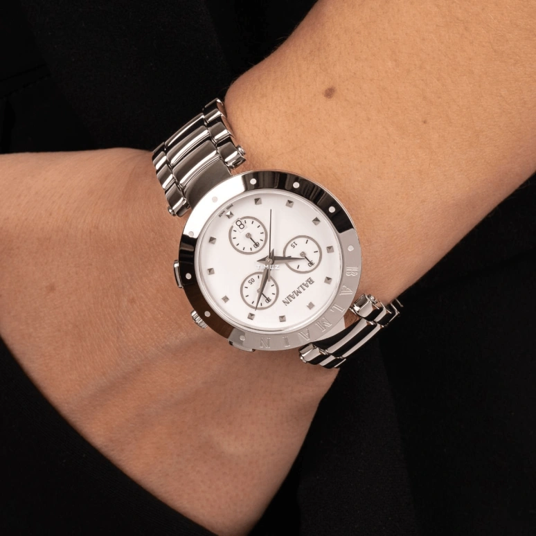 Balmain,Balmainia 36mm,36mm,Stainless Steel,White,Quartz,Chronograph,Day,B6251,B6251.33.26