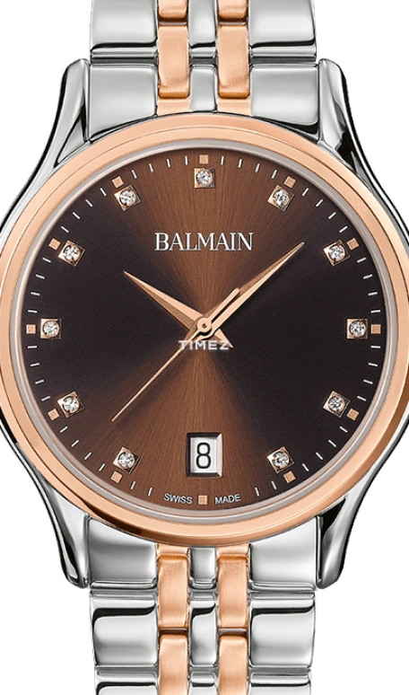 Balmain,Beleganza 32mm,32mm,Stainless Steel,Brown,Quartz,Day,Sapphire,Crystal Glass,B8358,B8358.33.55