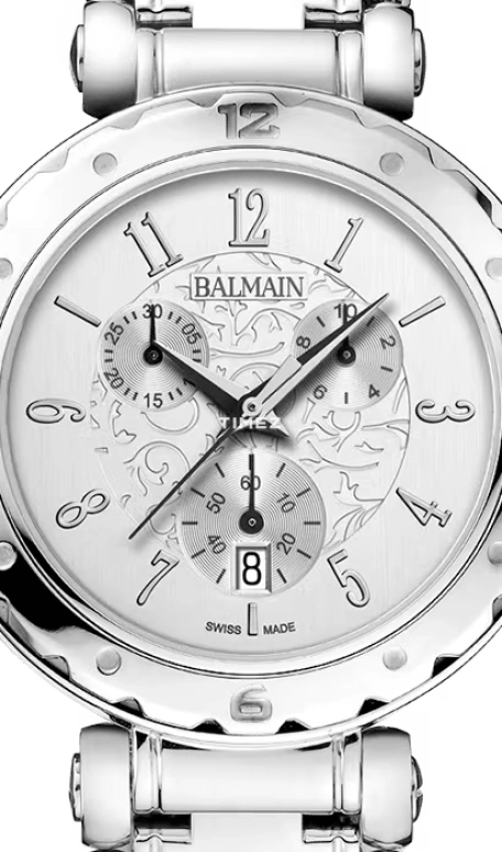 Balmain,Balmainia 38mm,38mm,Stainless Steel,Silver,Quartz,Chronograph,Day,B5631,B5631.33.13