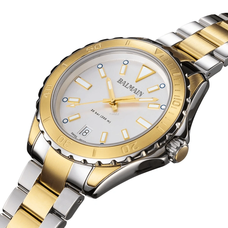 Balmain,Ophrys 38.50mm,38.50mm,Stainless Steel,Silver,Quartz,Day,Sapphire,Crystal Glass,B4332,B4332.39.25