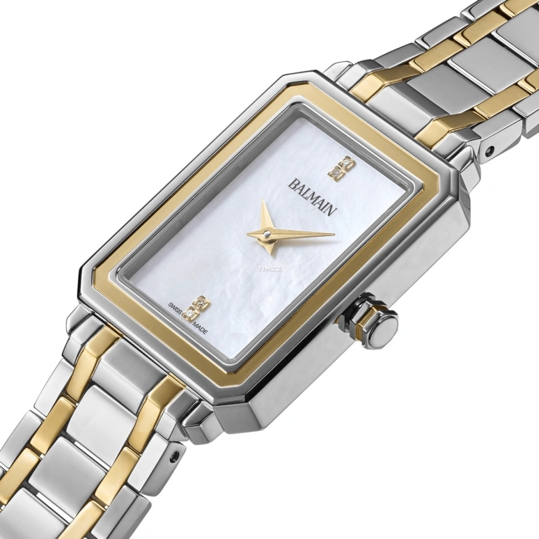 Balmain,Eirini 25x33mm,25x33mm,Stainless Steel,White,Quartz,26280hours,Sapphire,Crystal Glass,B4382,B4382.39.87