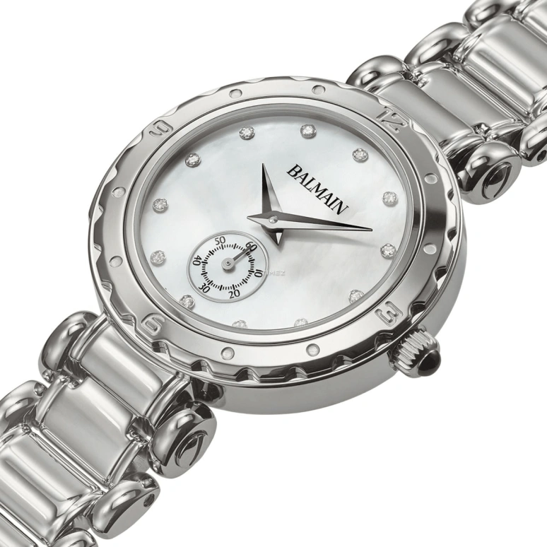Balmain,Balmainia 32mm,32mm,Stainless Steel,Silver White,Quartz,Sapphire,Crystal Glass,Round,B4551,B4551.33.85