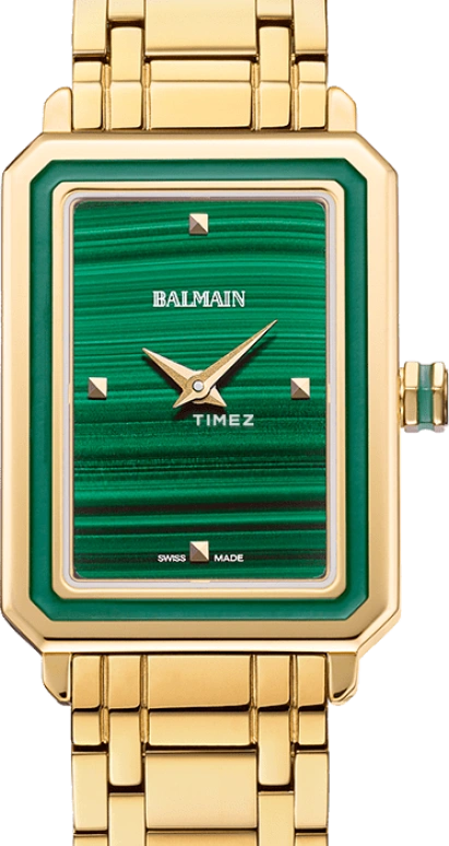 Balmain,Eirini 25x33mm,25x33mm,Stainless Steel,Green,Quartz,26280hours,Sapphire,Crystal Glass,B4395,B4395.33.76