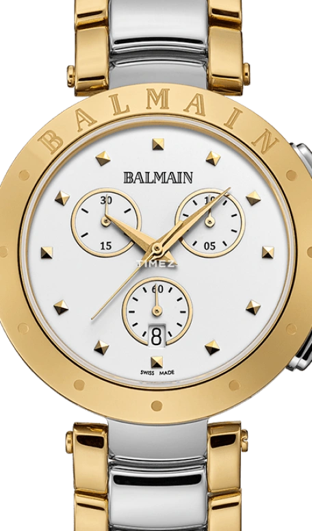 Balmain,Balmainia 36mm,36mm,Stainless Steel,White,Quartz,Chronograph,Day,B6252,B6252.39.26