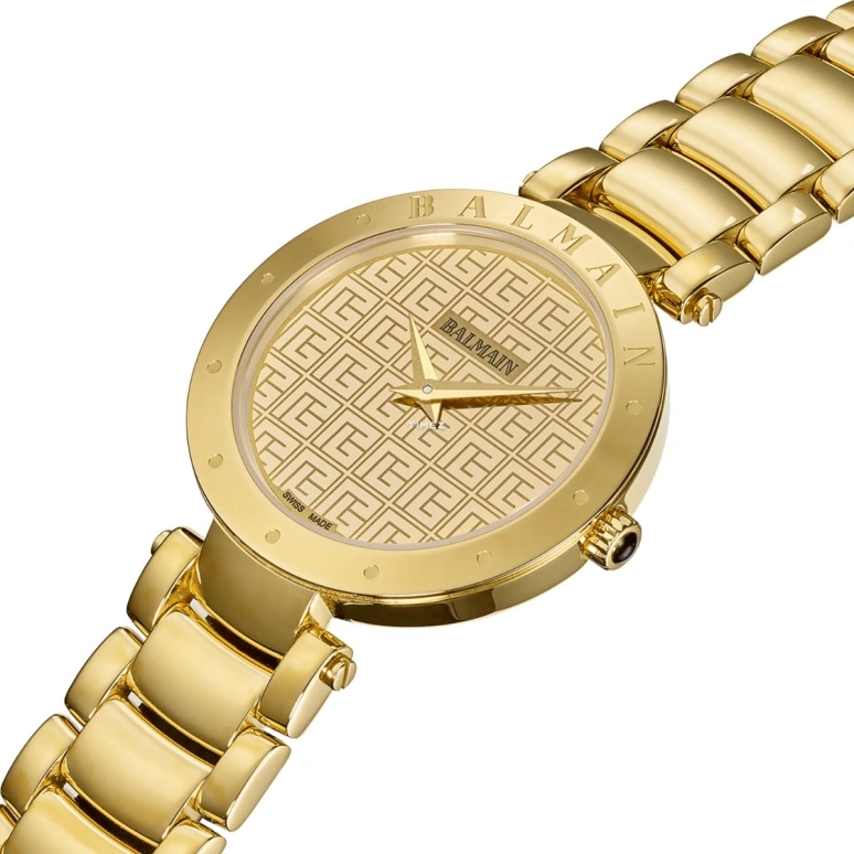 Balmain,Balmainia 33mm,33mm,Stainless Steel,Gold,Quartz,Sapphire,Crystal Glass,Round,B4250,B4250.33.27