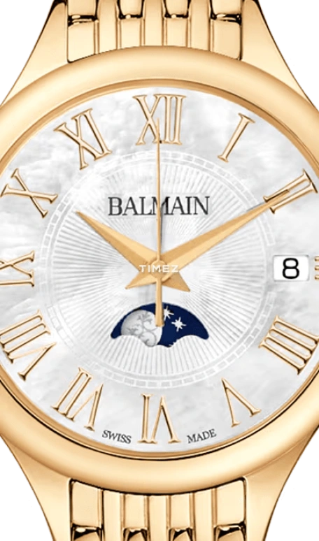Balmain,Balmain de Balmain 31mm,31mm,Stainless Steel,Silver White,Quartz,Moonphase,Day,B4910,B4910.33.82