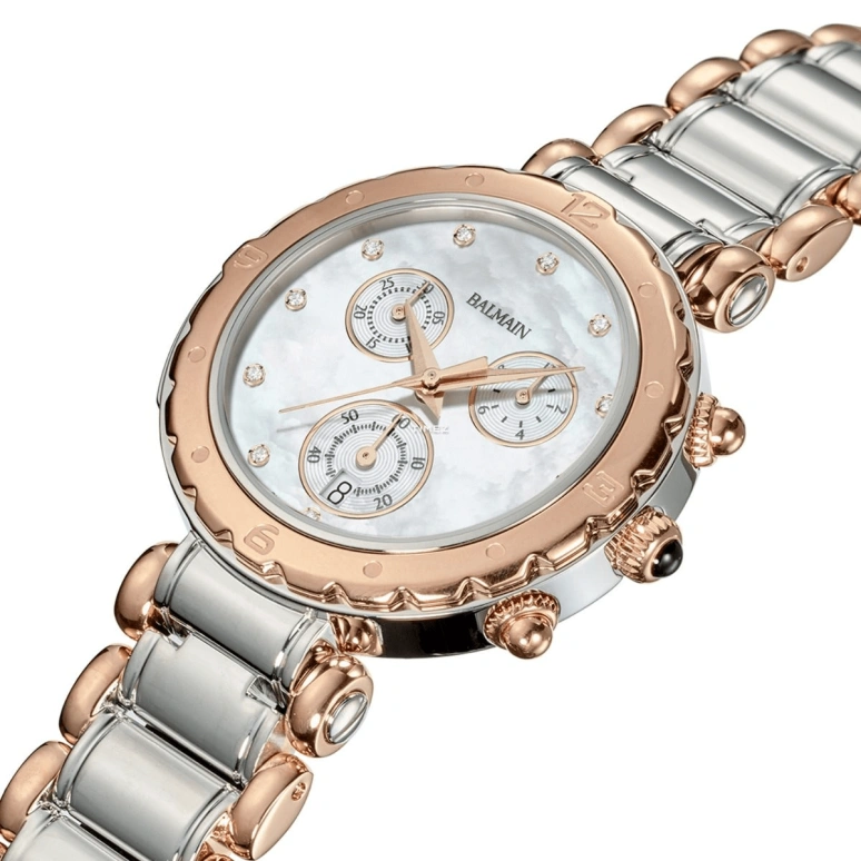 Balmain,Balmainia 38mm,38mm,Stainless Steel,Silver,Quartz,Chronograph,Day,B5638,B5638.33.85