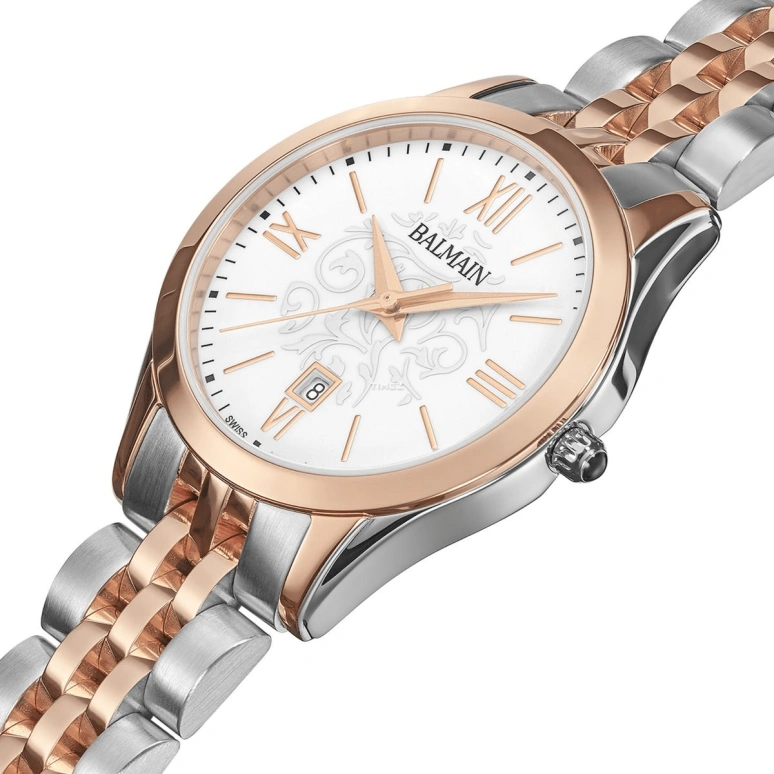 Balmain,Classic R 30mm,30mm,Stainless Steel,White,Quartz,Day,Sapphire,Crystal Glass,B4118,B4118.31.12
