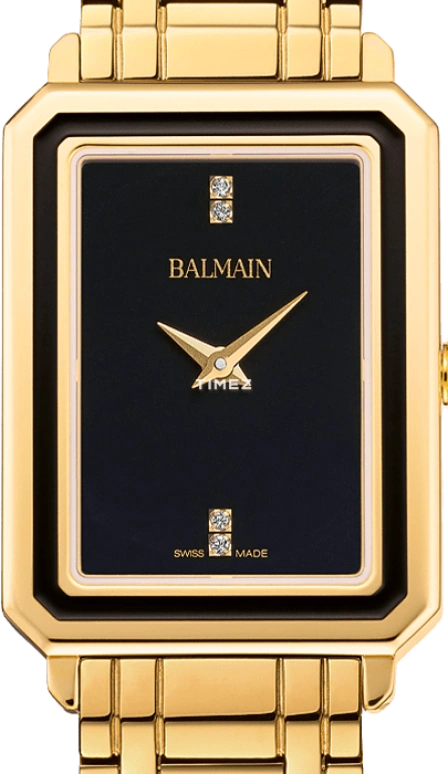 Balmain,Eirini 25x33mm,25x33mm,Stainless Steel,Black,Quartz,26280hours,Sapphire,Crystal Glass,B4392,B4392.33.67