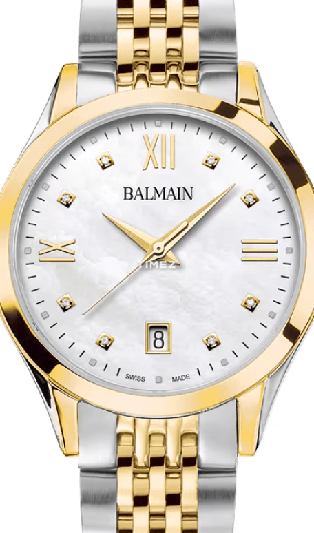 Balmain,Classic R 34mm,34mm,Stainless Steel,Silver White,Quartz,Day,Sapphire,Crystal Glass,B4312,B4312.31.82