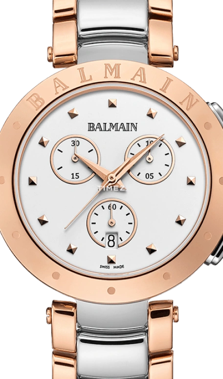 Balmain,Balmainia 36mm,36mm,Stainless Steel,White,Quartz,Chronograph,Day,B6258,B6258.33.26