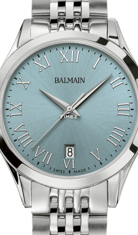 Balmain,Classic R 34mm,34mm,Stainless Steel,Ice Blue,Quartz,Day,Sapphire,Crystal Glass,B4311,B4311.31.92