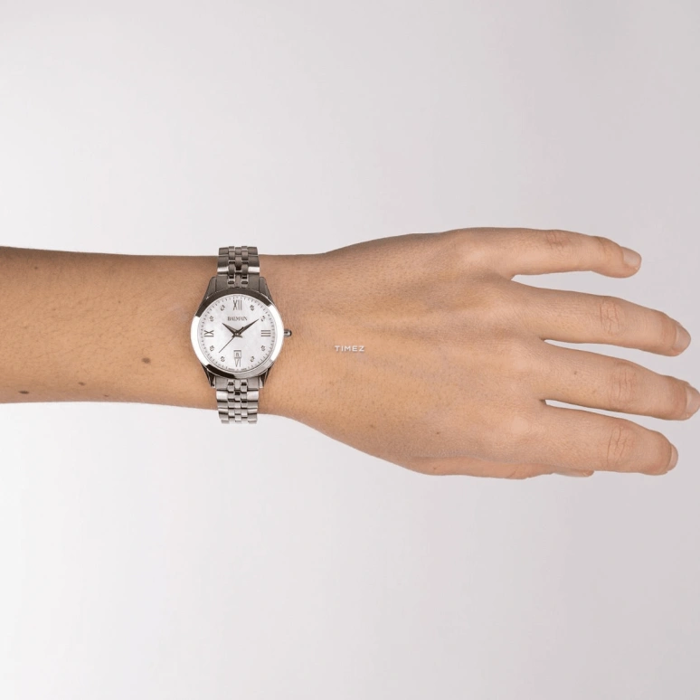 Balmain,Classic R 30mm,30mm,Stainless Steel,Silver White,Quartz,Day,Sapphire,Crystal Glass,B4111,B4111.31.85