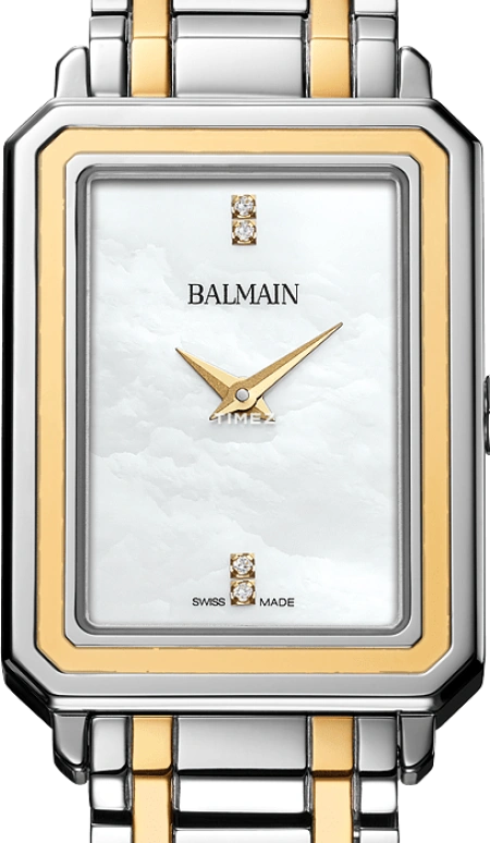 Balmain,Eirini 25x33mm,25x33mm,Stainless Steel,White,Quartz,26280hours,Sapphire,Crystal Glass,B4382,B4382.39.87