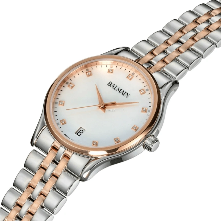 Balmain,Beleganza 32mm,32mm,Stainless Steel,White,Quartz,Day,Sapphire,Crystal Glass,B8358,B8358.33.86